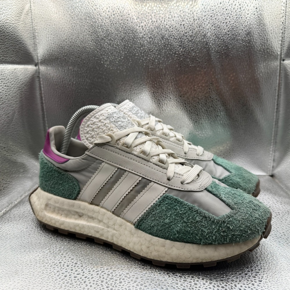 Size 7 Adidas Retropy E5 Grey Collegiate Green Mens Athletic Shoes H03076